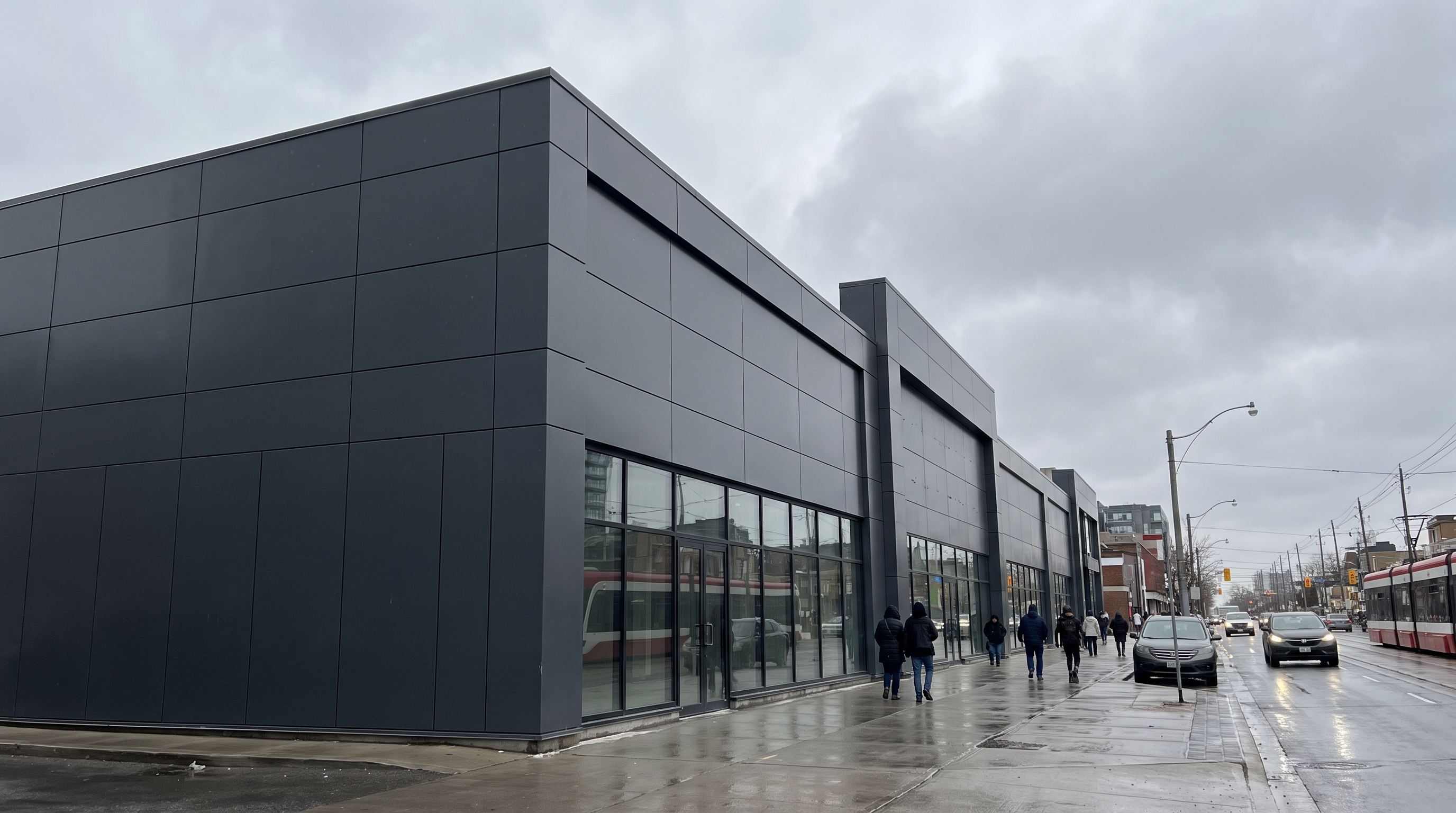 Commercial building with ACP cladding facade — Toronto GTA
