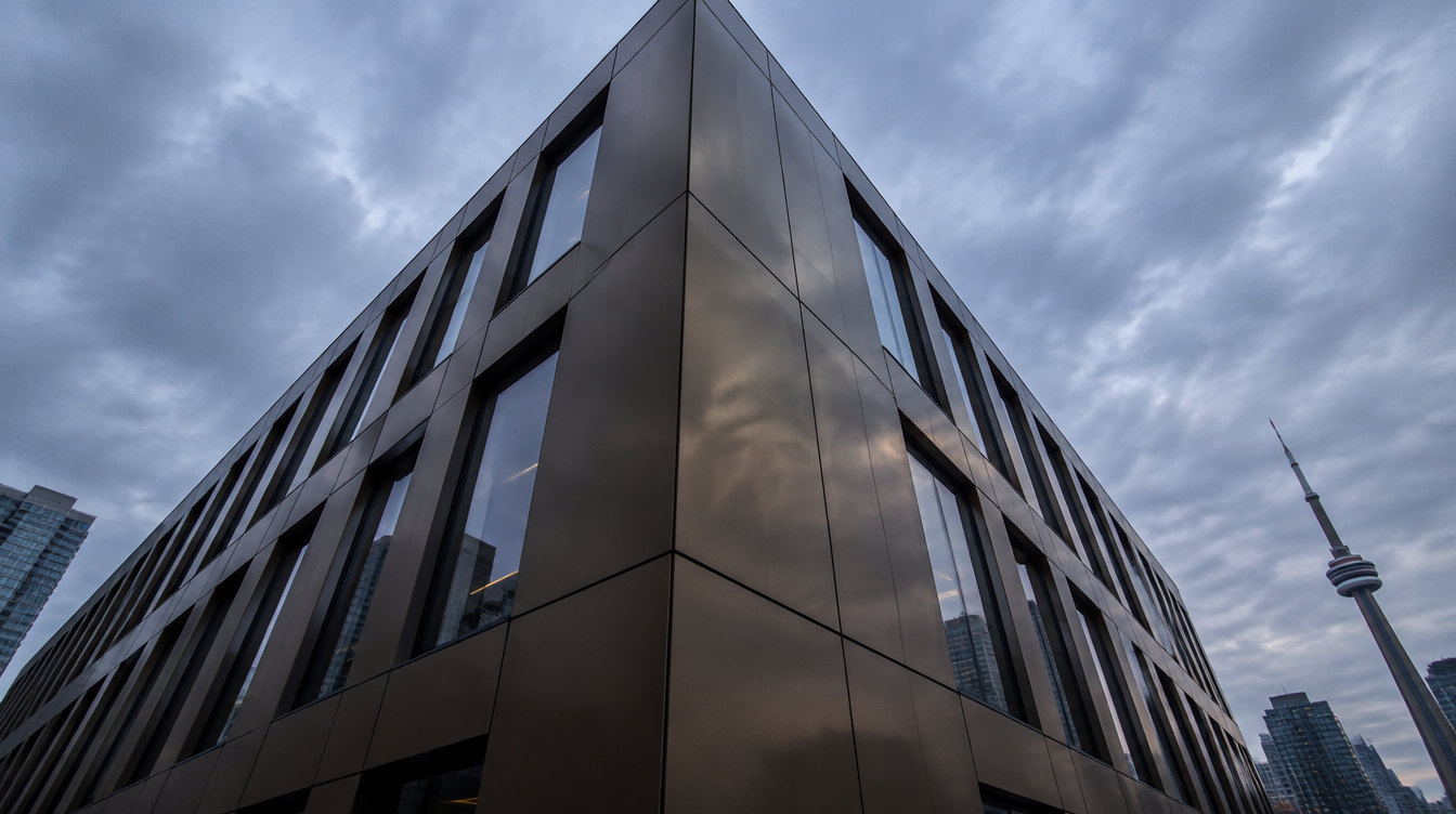 Commercial building with ACP cladding facade — Toronto GTA